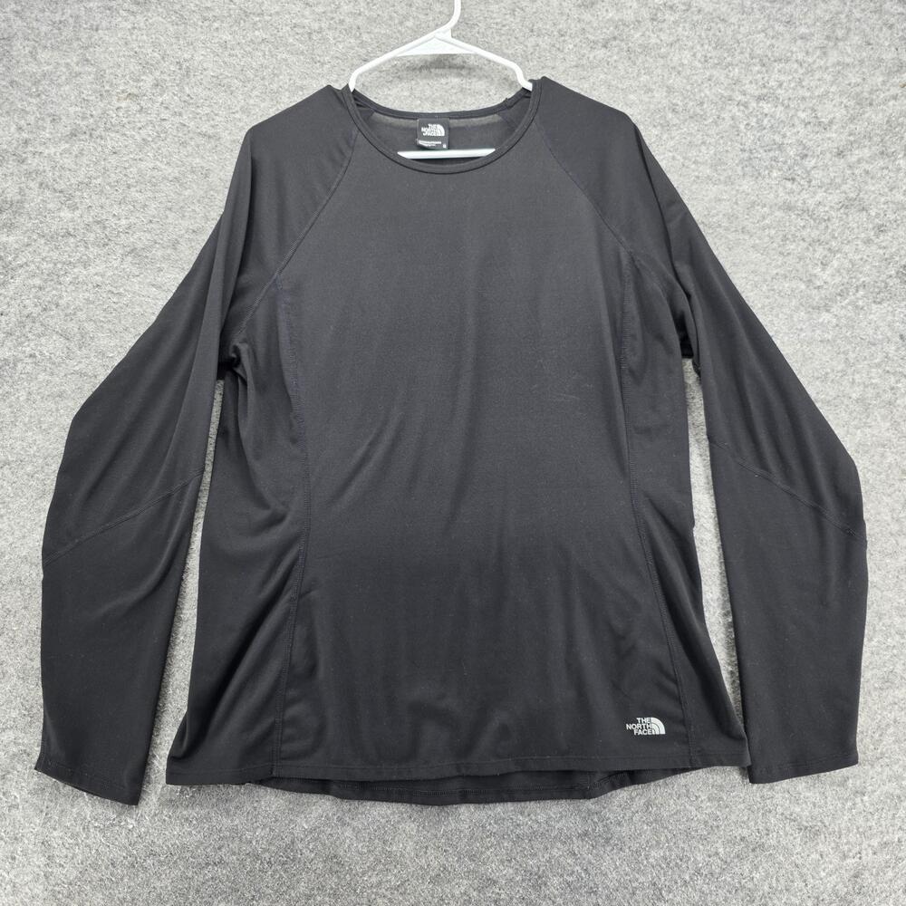 The North Face Shirt Womens XL Black Long Sleeve Performance Running Top Outdoor